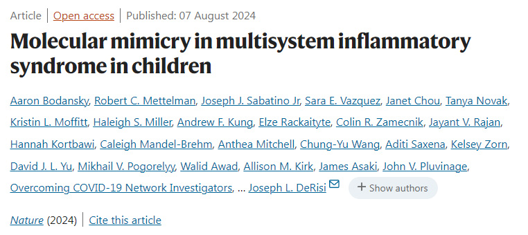 兒童多系統(tǒng)炎癥綜合征的分子模擬