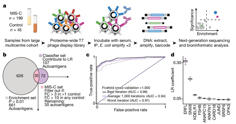 自身抗原將MIS-C與高危對(duì)照區(qū)分