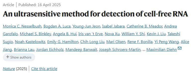 一種超靈敏的無(wú)細(xì)胞RNA檢測(cè)方法