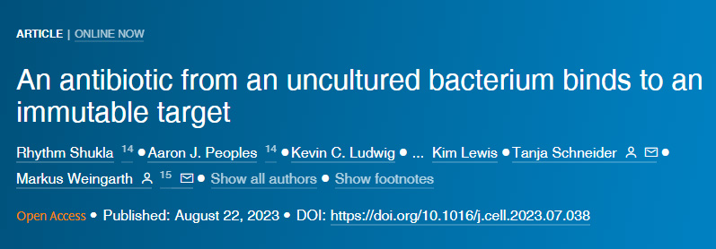 研究發(fā)現(xiàn)了一種從未培養(yǎng)的土壤細(xì)菌中分離出來(lái)的抗生素clovibactin