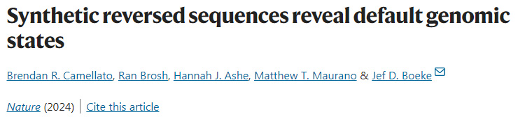 反向合成序列揭示默認的基因組狀態(tài)