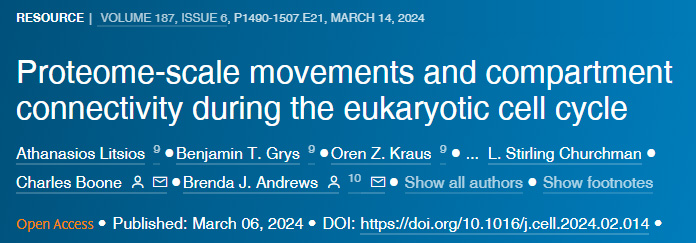 真核細(xì)胞周期中蛋白質(zhì)組規(guī)模的運(yùn)動和隔室連接